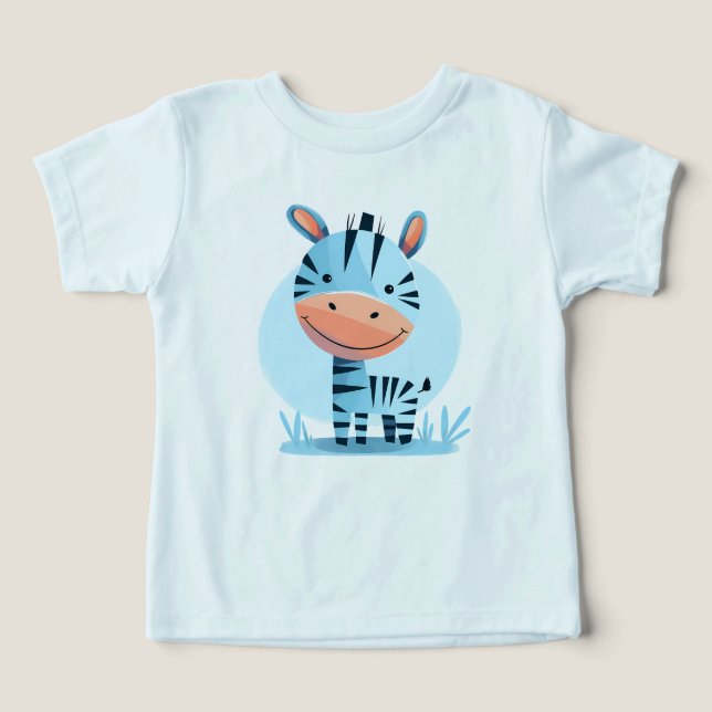 Zippity the Zebra – Cute Safari Baby Bodysuit (Design Front)