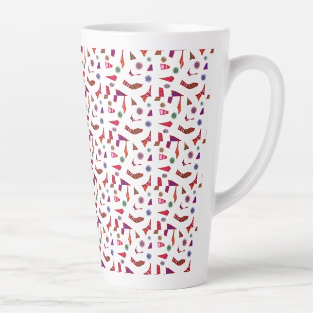 Zippy Doo Dah patterns seen is not forgotten ! Latte Mug (Right)