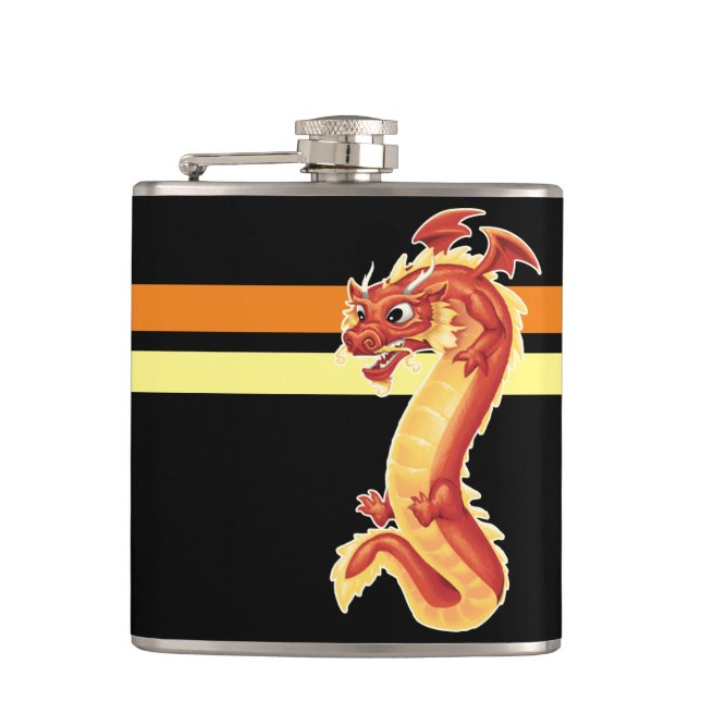 Zippy Dragon Hip Flask (Front)