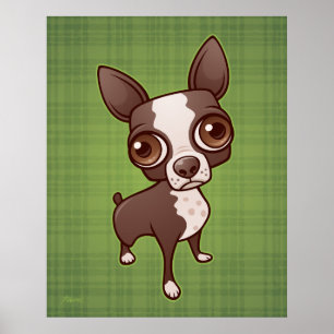 Zippy the Boston Terrier Poster