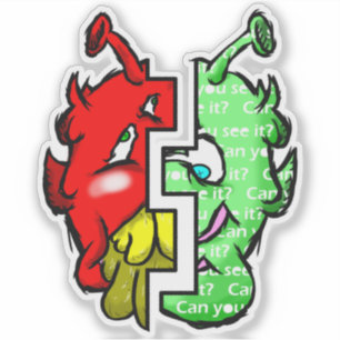 Zippy Trippy Alien Dazs 2-Face Gre/Re