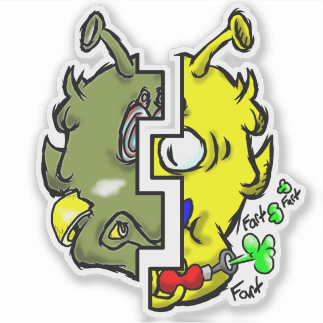 Zippy Trippy Alien Dazs 2-Face Yello/Gre (Front)