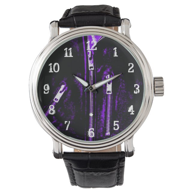 Zips Purple print watch (Front)