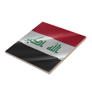 zIQ002 Iraki waving FLAG Iraq, Tile