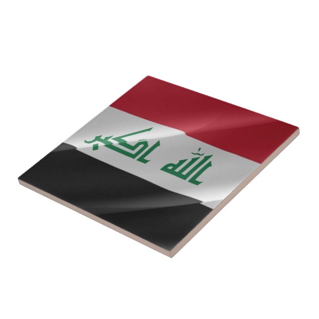 zIQ002 Iraki waving FLAG Iraq, Tile (Side)
