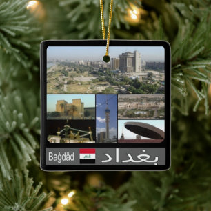 zIQ003 BAGHDAD, Iraq, Middle East, Asia, Ceramic Ornament