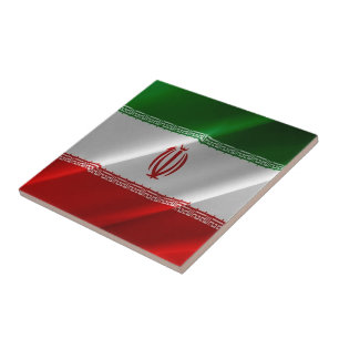 zIR002 Iranian waving FLAG Iran, Tile