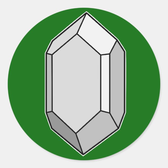 Zircon Classic Round Sticker (Front)