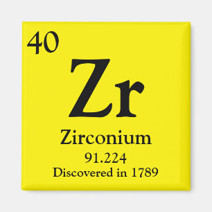 Zirconium Periodic Table Magnet