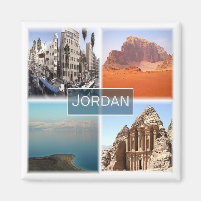 zJO004 AMMAN panorama, Jordan, Asia, Fridge Magnet (Front)