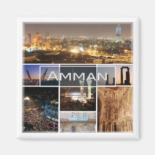 zJO005 AMMAN panorama, Jordan, Asia, Fridge Magnet