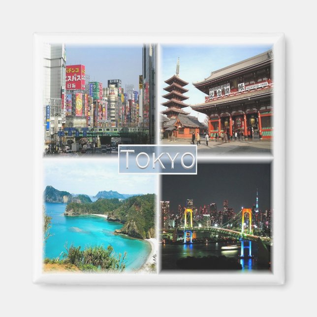 zJP005 TOKYO Japan, Asia, Fridge Magnet (Front)