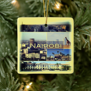zKE026 NAIROBI, Kenya, Africa, Ceramic Ornament