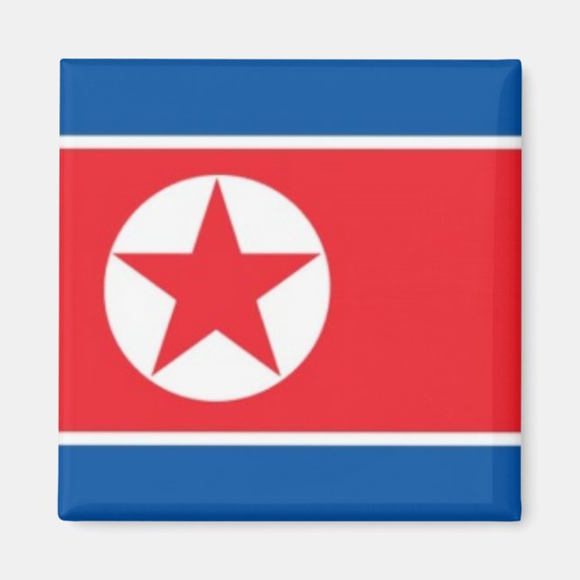 zKP001 North Korean FLAG North Korea, Fridge Magnet (Front)