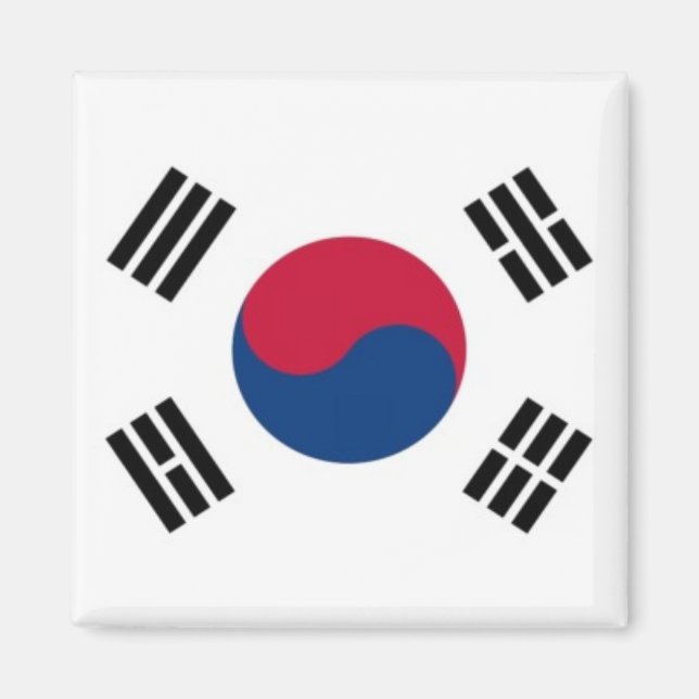 zKR001 South Korean FLAG South Korea, Fridge Magnet (Front)