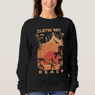 Zlatni Rat Beach Sunset Summer Vacation Vintage So Sweatshirt