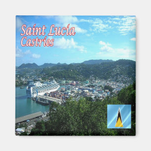 zLC007 CASTRIES, Saint Lucia, America, Fridge Magnet