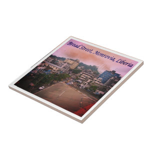 zLR007 MONROVIA, Broad Street, Liberia, Tile