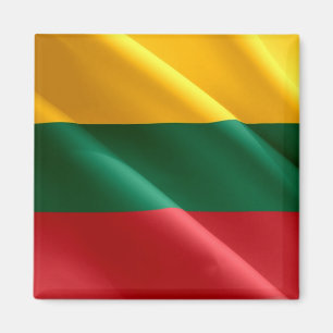 zLT002 LITHUANIAN waving FLAG of LITHUANIA, Fridge Magnet
