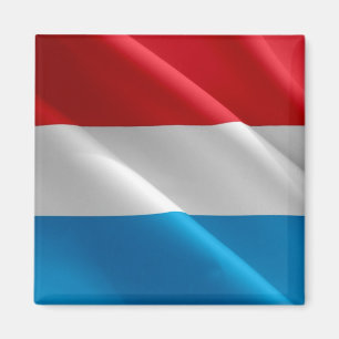 zLU002 LUXEMBOURG waving FLAG, Fridge Magnet