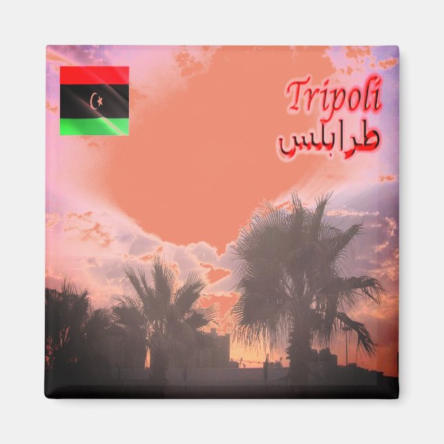 zLY024 TRIPOLI, Sky, Libya, Africa, Fridge Magnet (Front)