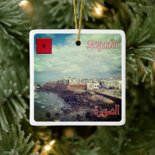 zMA007 MOROCCO, Essaouira Magador, Africa, Ceramic Ornament