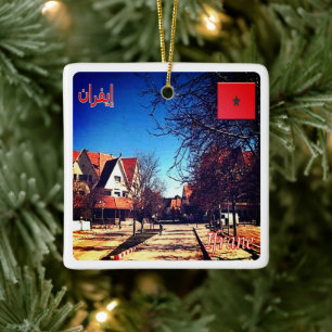 zMA010 IFRANE, Morocco, Africa, Ceramic Ornament