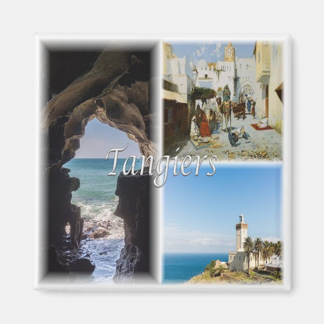 zMA013 TANGIERS, Mosaic, Morocco, Africa, Fridge Magnet (Front)