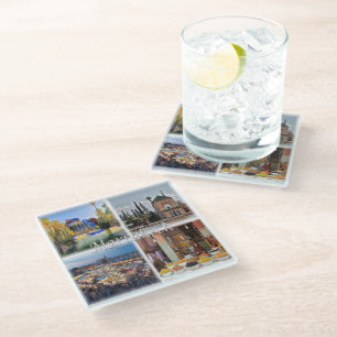 zMA017 MARRAKECH mosaic, Morocco, Africa, Glass Coaster
