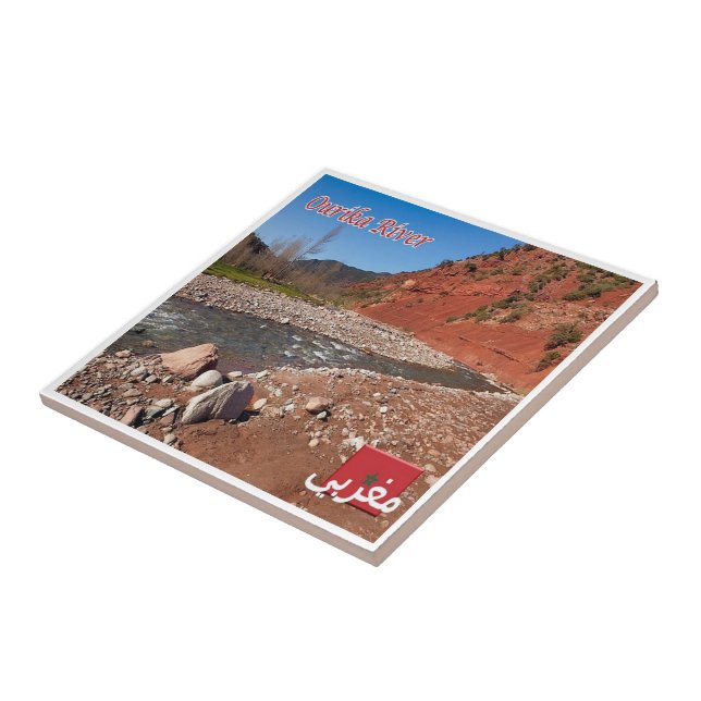 zMA022 MOROCCO, Ourika River, Africa, Tile (Side)