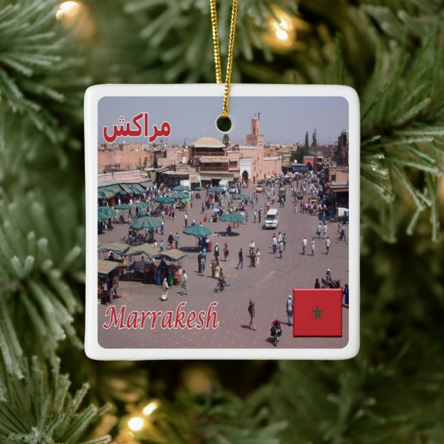 zMA025 MARRAKESH, Morocco, Africa,  Ceramic Ornament (Tree)