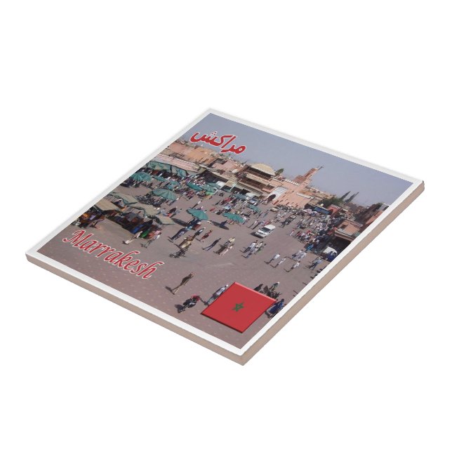 zMA025 MARRAKESH, Morocco, Africa, Tile (Side)