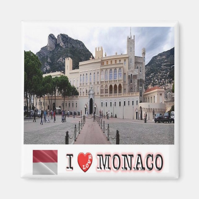zMC013  PALAIS DE MONACO, I Love, Fridge Magnet (Front)