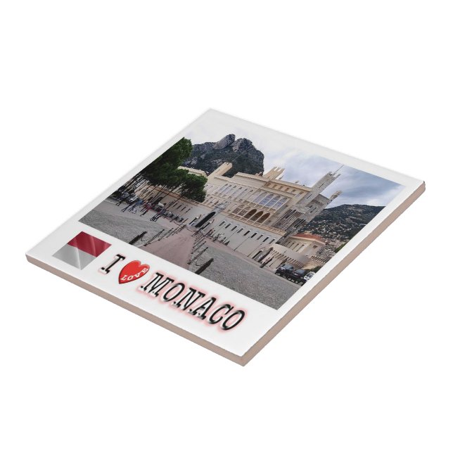 zMC013  PALAIS DE MONACO, I Love, Tile (Side)