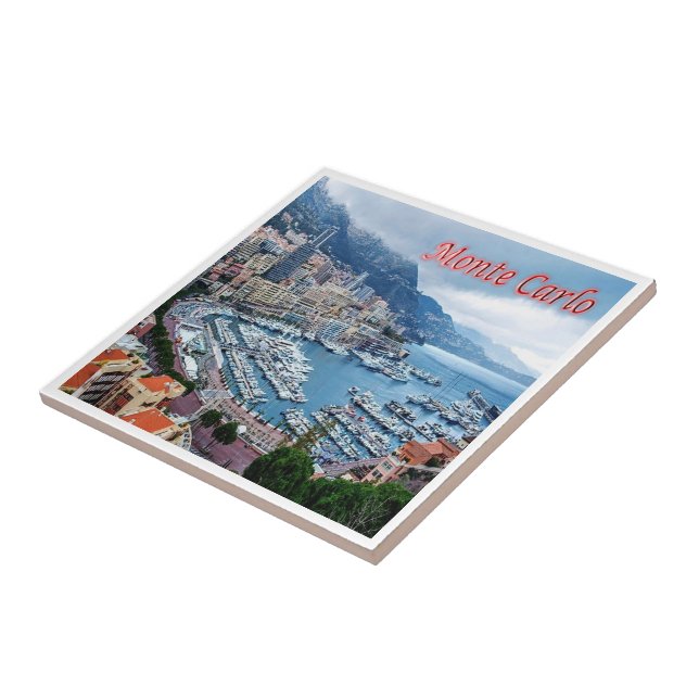 zMC018 MONTE CARLO Panorama, Monaco, Tile (Side)