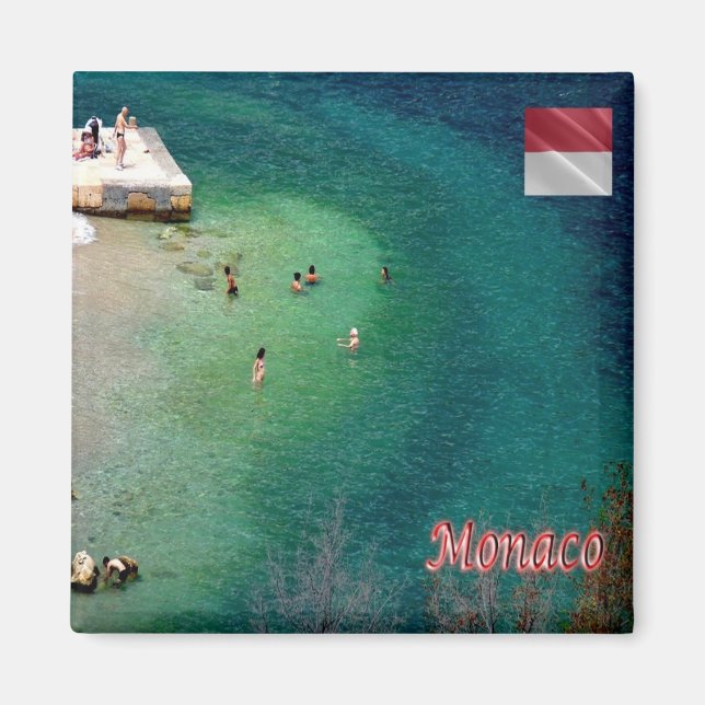 zMC030 MONACO the sea, Europe, Fridge Magnet (Front)
