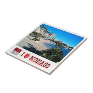 zMC043 LARVOTTO "I Love", Monaco, Tile