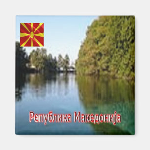 zMK007 North Macedonia, panorama, Fridge Magnet