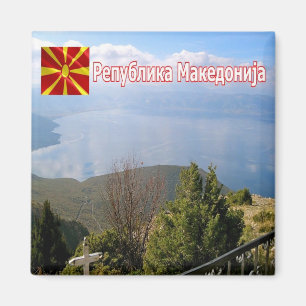 zMK008 North Macedonia, panorama, Fridge Magnet