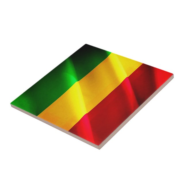 zML002 MALI, Waving Flag, Africa, Tile (Side)