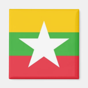 zMM001 Burmese FLAG Myanmar, Fridge Magnet