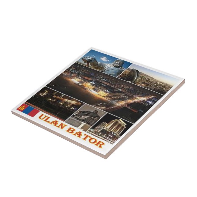 zMN004 ULAN BATOR, Mongolia, Asia, Tile (Side)