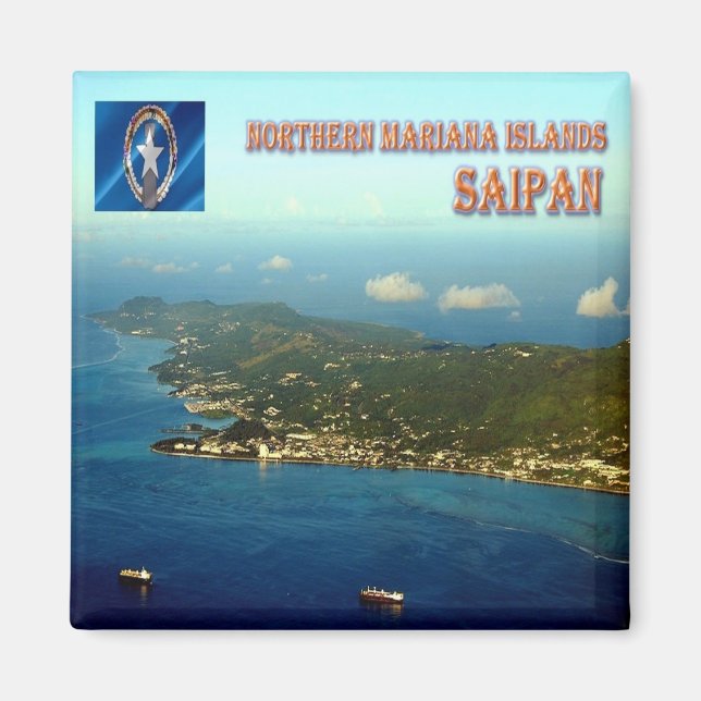 zMP007 SAIPAN, NORTHERN MARIANA ISLANDS, Fridge Magnet (Front)