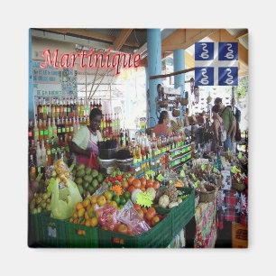 zMQ004 MARTINIQUE, Saint Anne, the market, Fridge Magnet