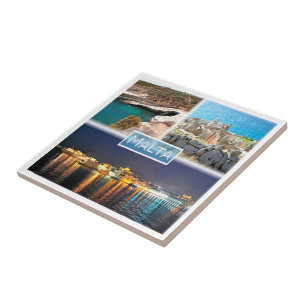 zMT003 PETER D POOL MNAJDRA BY NIGHT Malta, Tile