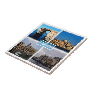 zMT004 LA VALLETTA SKYLINE, Malta, Tile