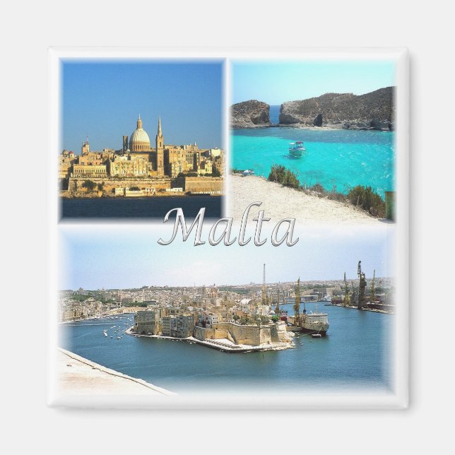 zMT006 VALLETTA, Malta, Europe, Fridge Magnet (Front)