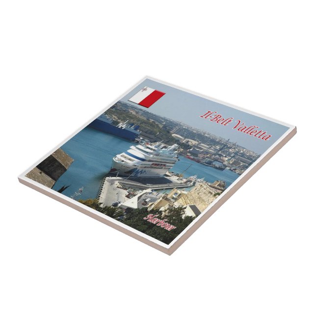 zMT014 IL BELT Harbour VALLETTA, Malta, Tile (Side)