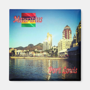 zMU011 PORT LOUIS, Caudan Waterfront, Fridge Magnet