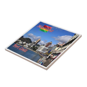 zMU012 PORT LOUIS, Panorama, Mauritius,port louis  Tile